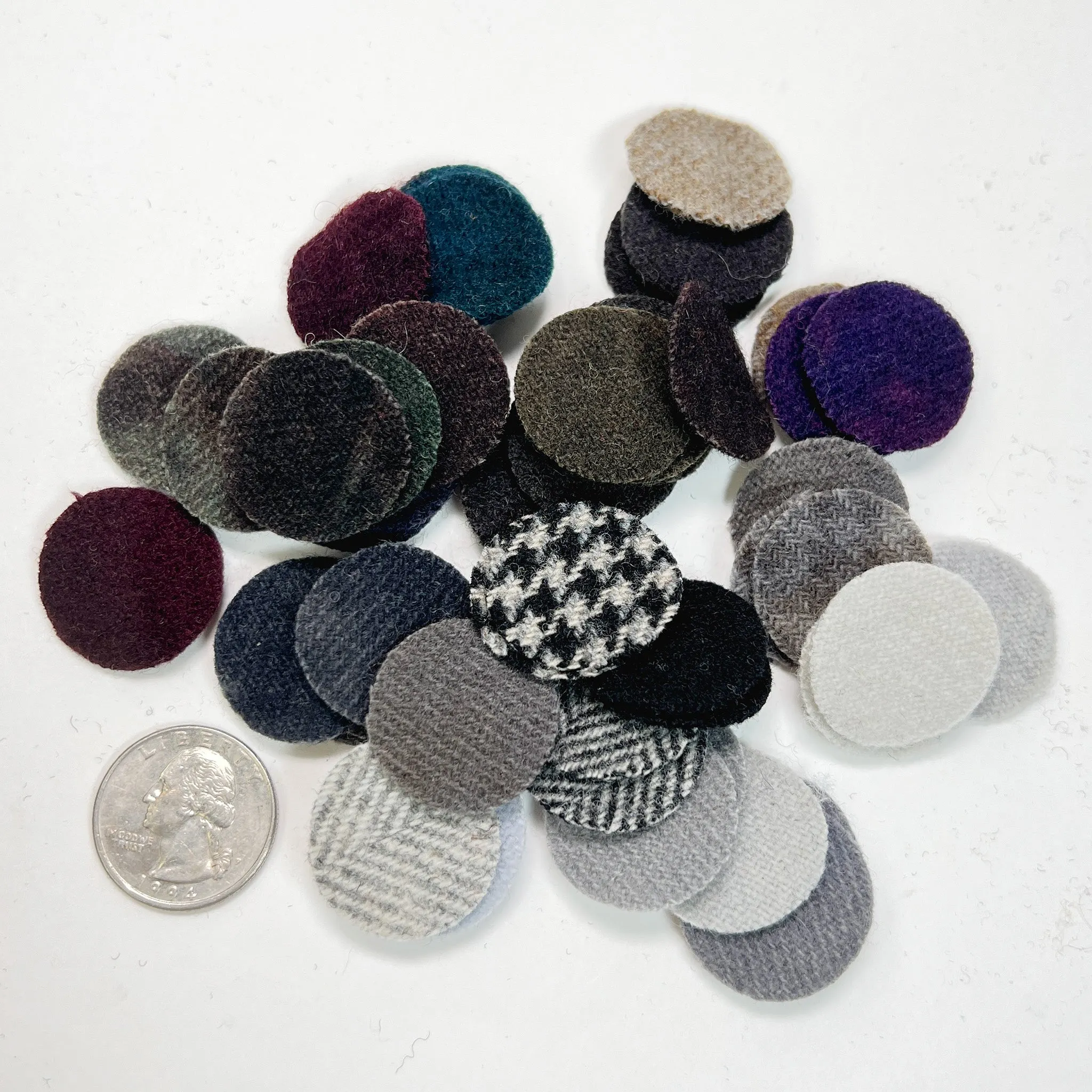 1" Wool Circles (3 Colorway Options)