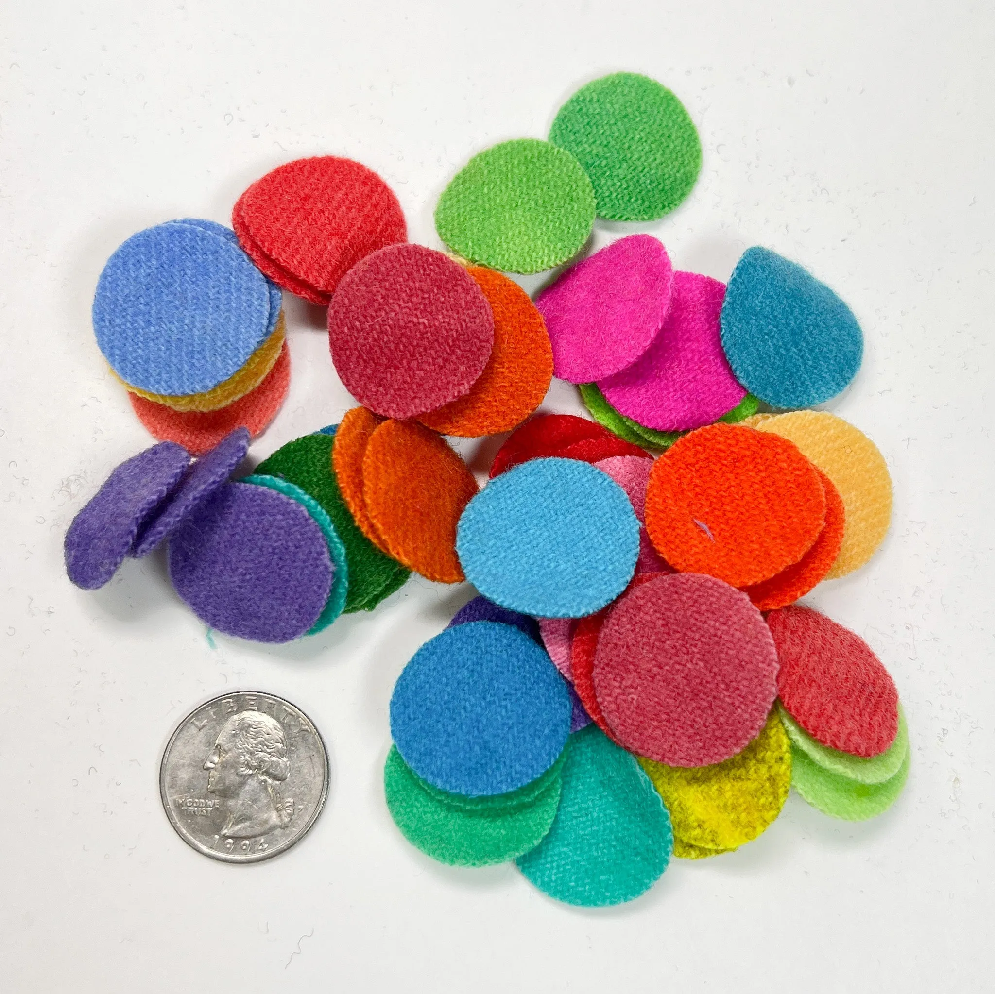 1" Wool Circles (3 Colorway Options)