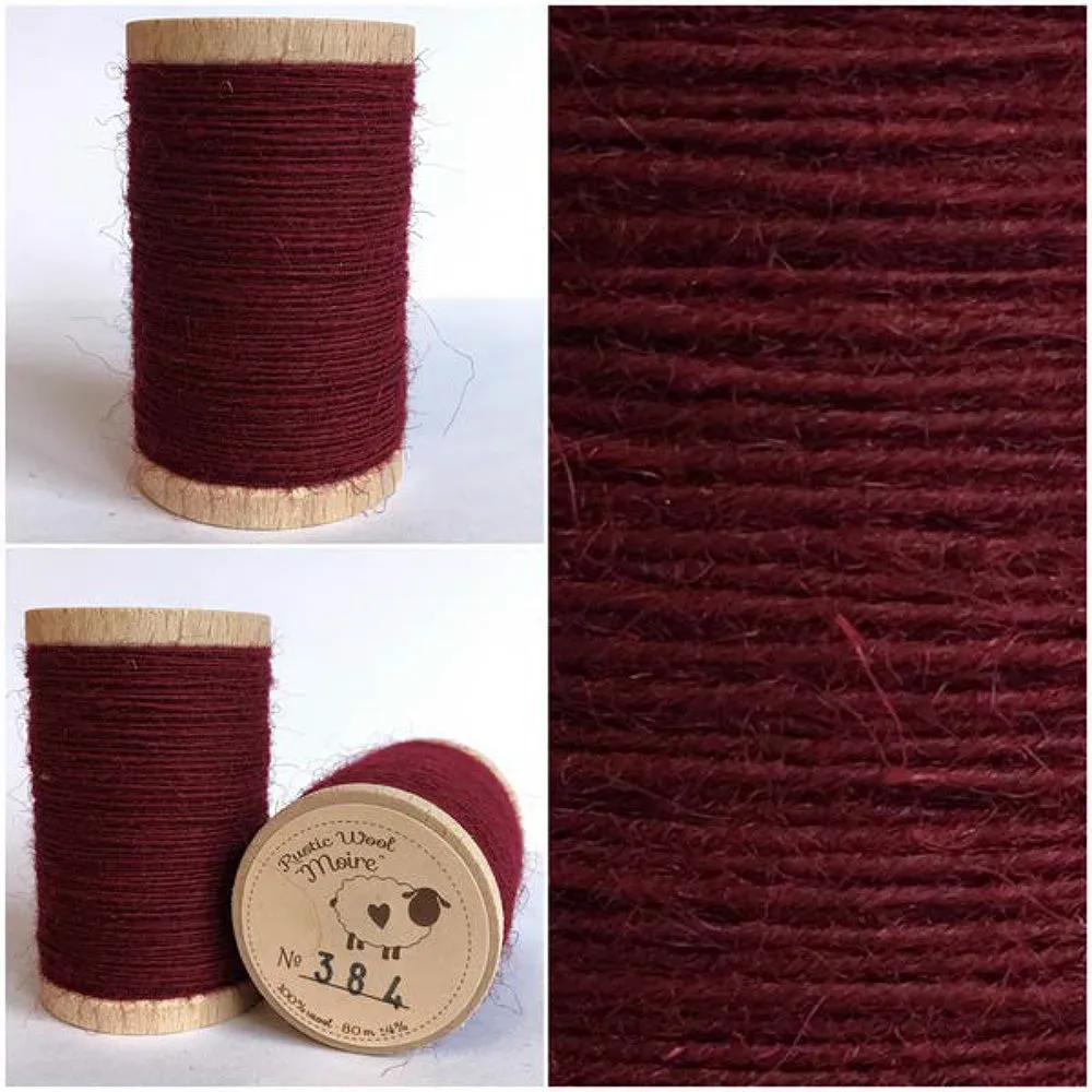 BEET ROOT Hand Dyed HALF YARD Wool Fabric for Wool Applique and Rug Hooking