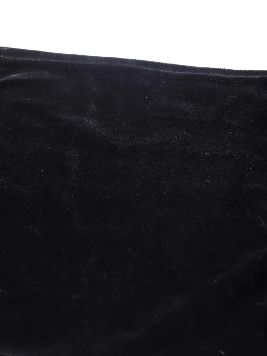 Black Velvet Solid Crop Top