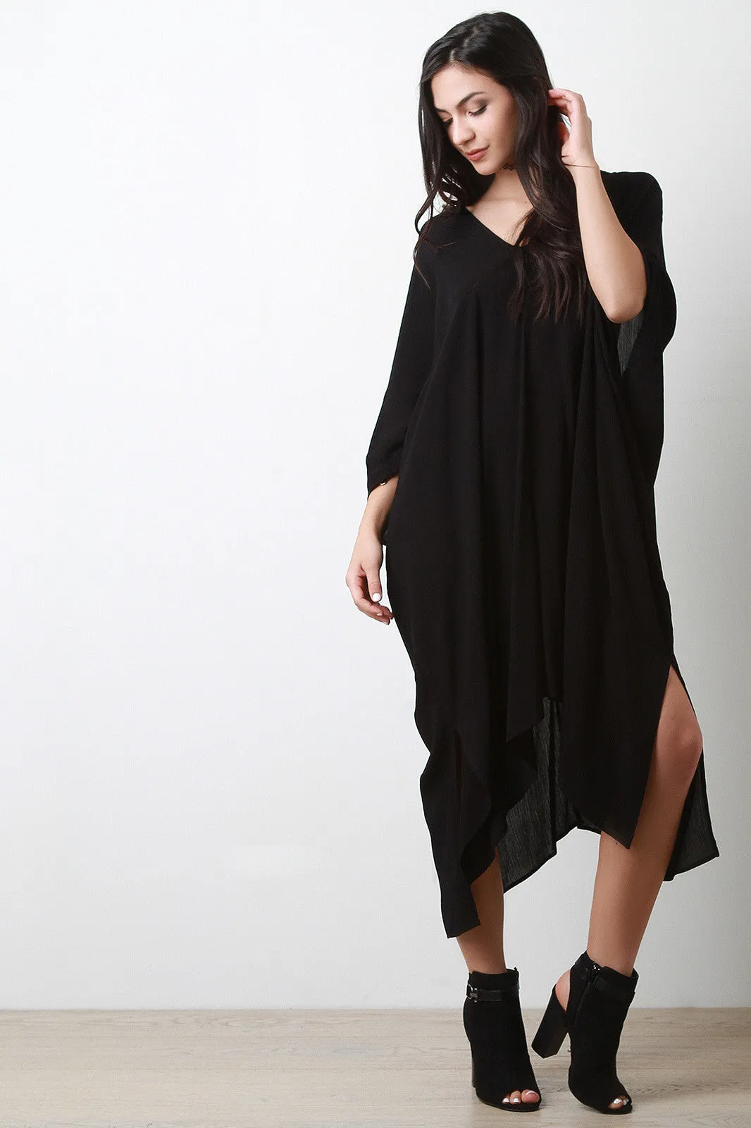 Boho V Neck Caftan Dress