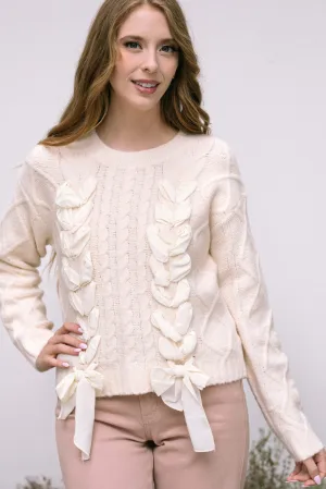 Cece Cable Knit Bow Sweater