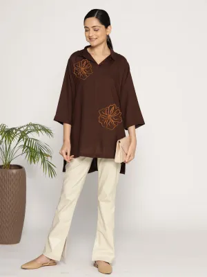 Coffee Rayon ShirtTop - Lueur