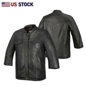 FIM419CDM | Mesa - Men's Motorcycle Leather Shirt