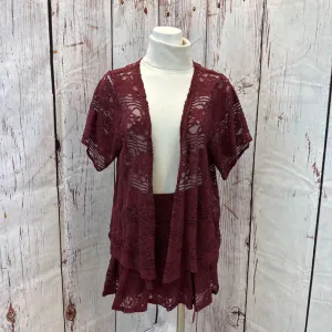 HOLLISTER WINE LACE 2 PIECE SKIRT AND TOP ONE SZ TCC