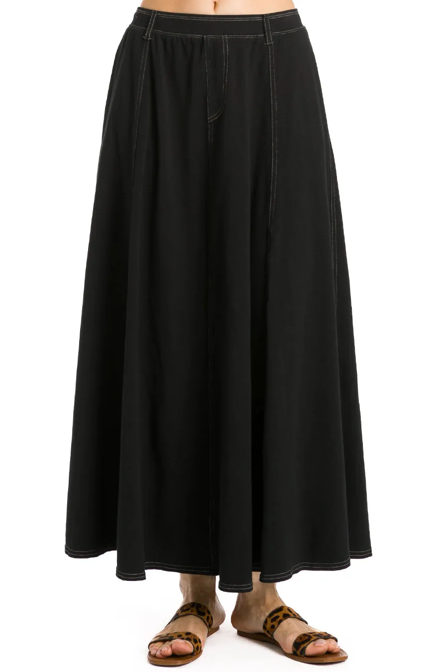 Jean Panel Long Skirt