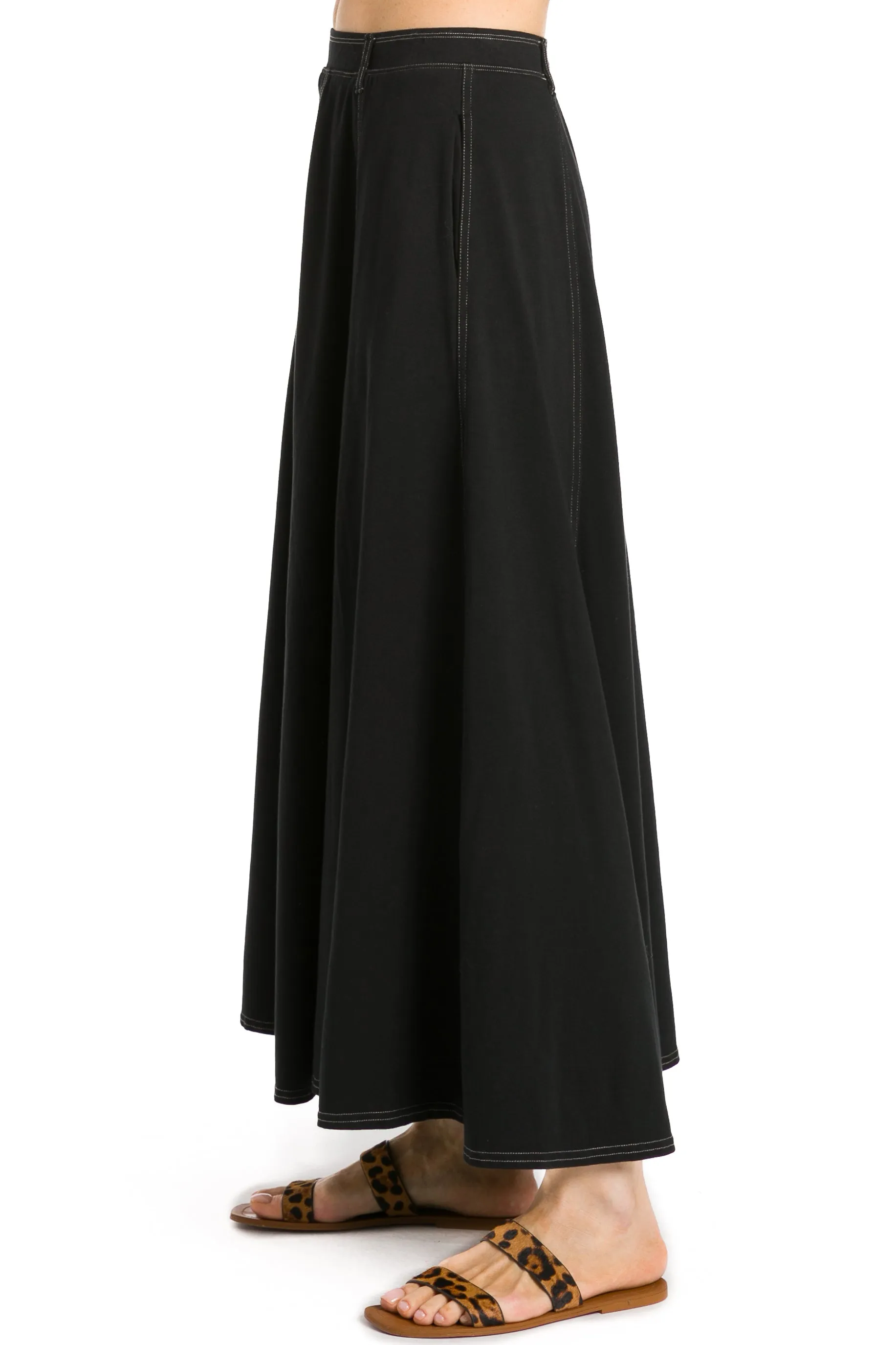 Jean Panel Long Skirt