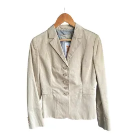 Jigsaw Cotton Linen Blend Beige Long Sleeved Jacket UK Size 12