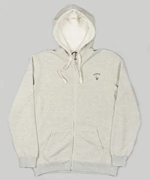 Orsman EMB Zip Hoody Ecru