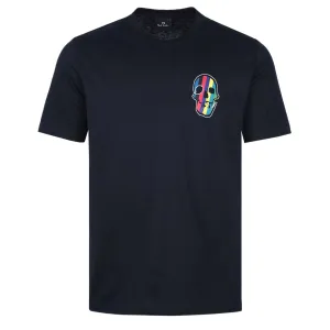 Paul Smith Stripe Skull T Shirt in Navy