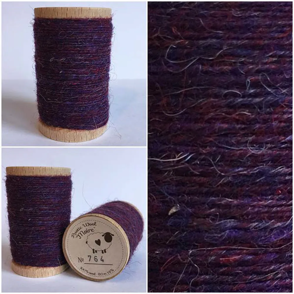 PURPLE Hand Dyed YARD Wool Fabric for Wool Applique and Rug Hooking