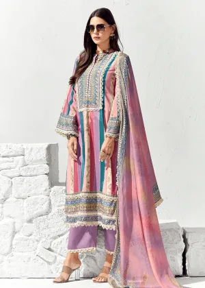 Purple Multicolor Cotton Lawn Digital Printed Salwar Suit