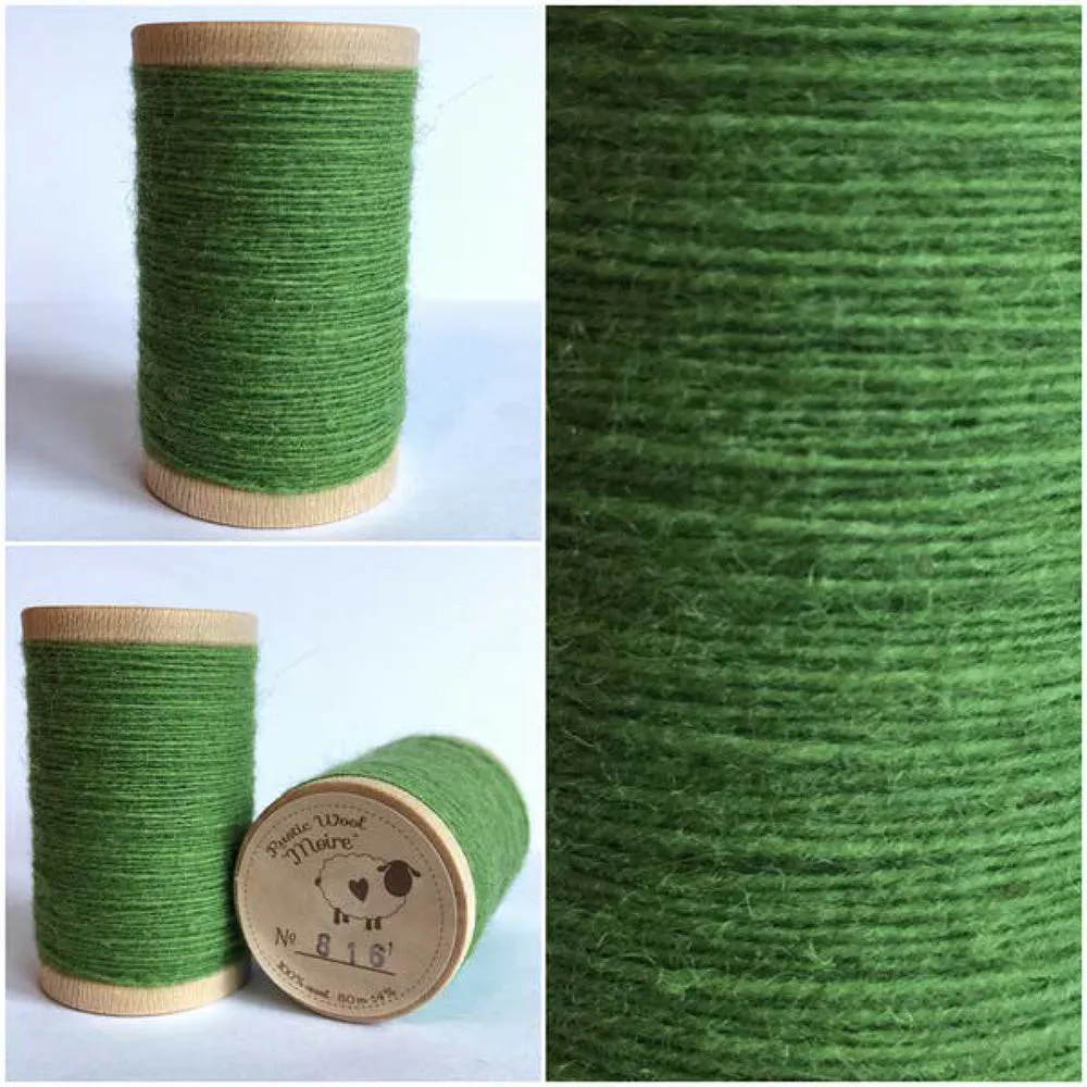 SOUR APPLE Hand Dyed Wool Bundle for Wool Applique and Rug Hooking