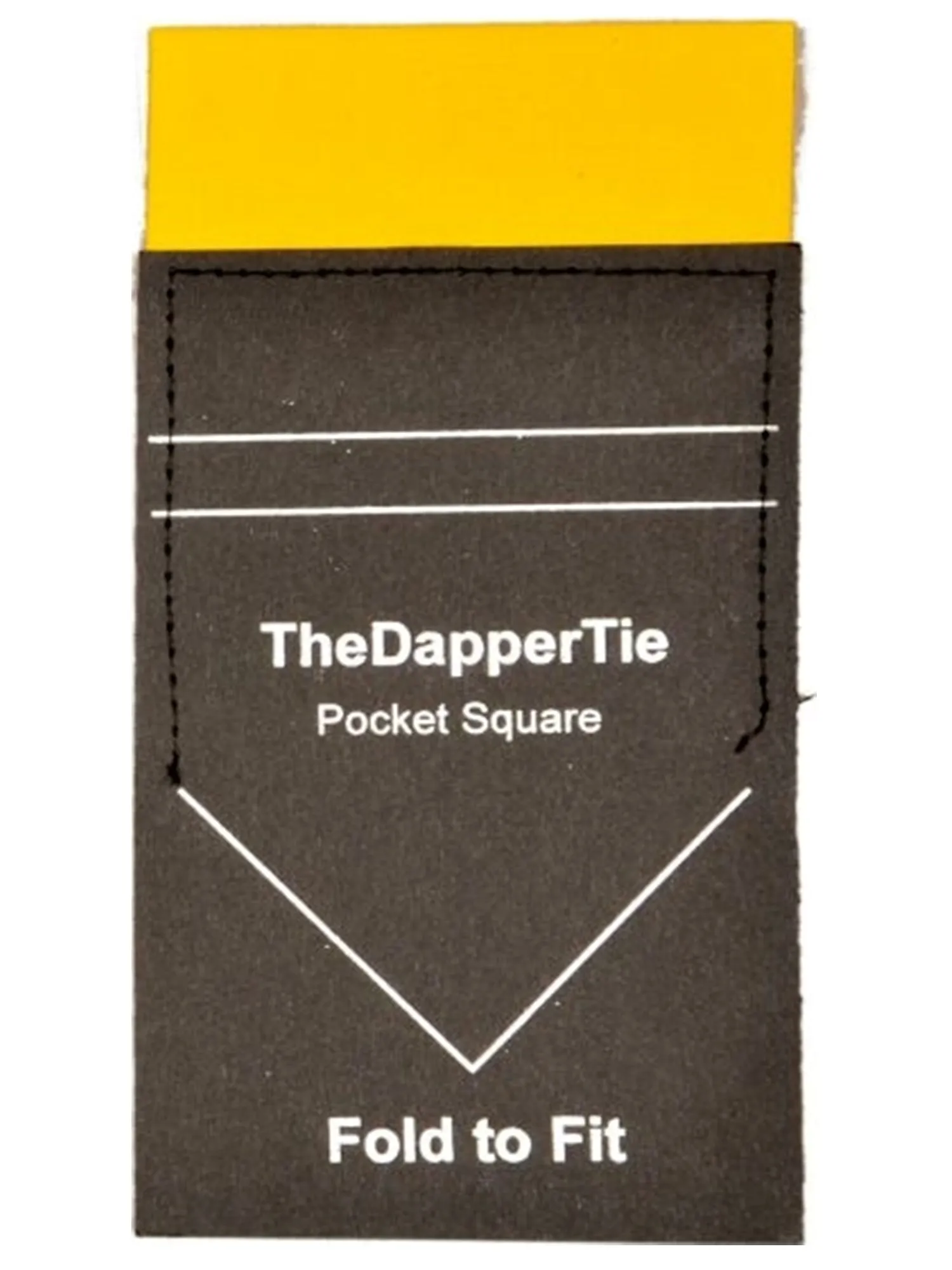 TheDapperTie - Men's Cotton Flat Pre Folded Pocket Square on Card