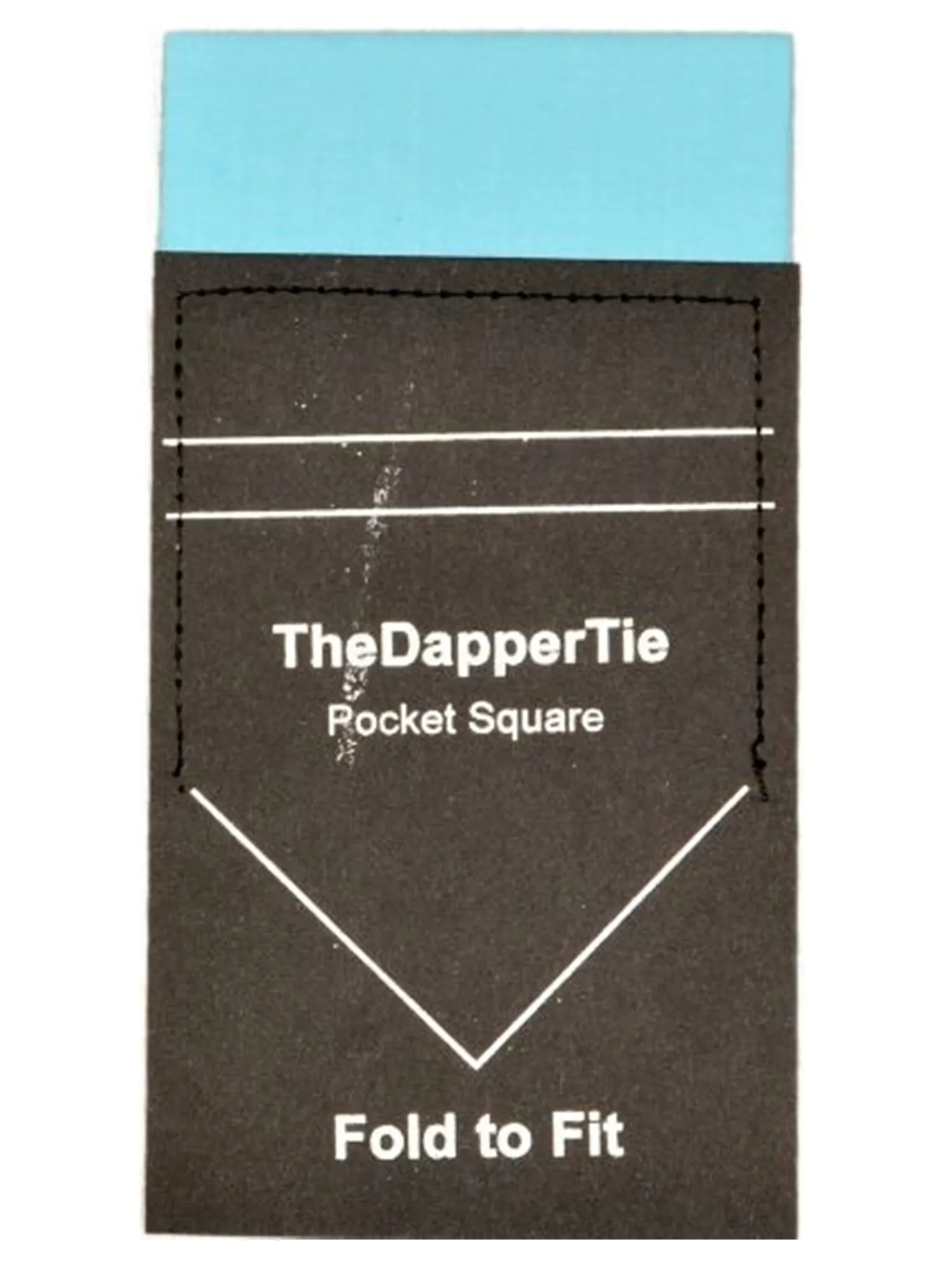 TheDapperTie - Men's Cotton Flat Pre Folded Pocket Square on Card