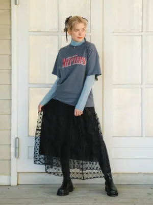 Volumy Ribbon Long Skirt