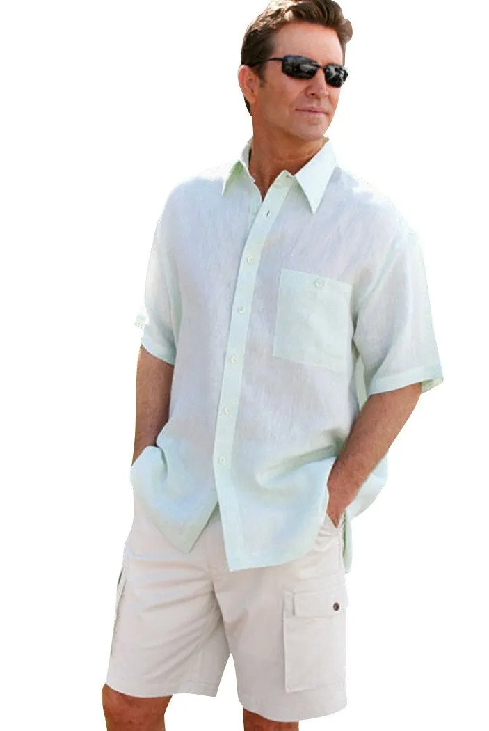 Weekender Sea Foam Pavilion, Short Sleeve, Button Pocket, Casual Shirt