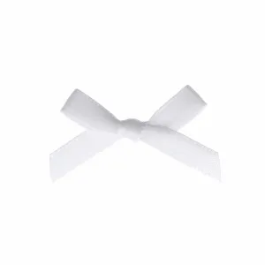 White Satin Craft Bow - 7mm (Pack of 100)