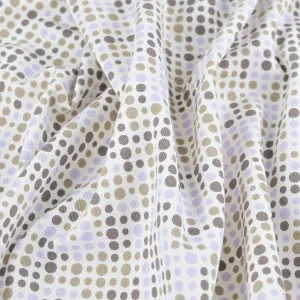 White Stretch Twill Printed Fabric 97543