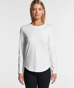 Womens Long Sleeve Curve Tee